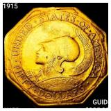 1915 Pan-Pac $50 Gold Octagonal CHOICE AU