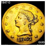 1847-O $10 Gold Eagle CLOSELY UNCIRCULATED