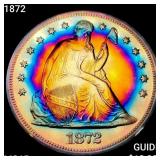 1872 Seated Liberty Dollar GEM BU