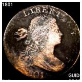 1801 Draped Bust Large Cent NICELY CIRCULATED