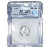 2020 10 Pnds Great Britain Platinum 1/10oz ICG MS7