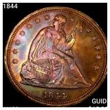 1844 Seated Liberty Dollar CHOICE AU