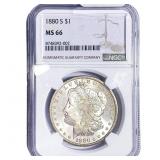 1880-S Morgan Silver Dollar NGC MS66