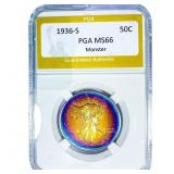 1936-S Walking Liberty Half Dollar PGA MS66 Monste