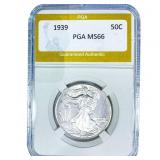 1939 Walking Liberty Half Dollar PGA MS66