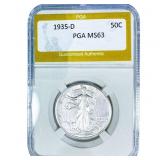 1935-D Walking Liberty Half Dollar PGA MS63
