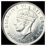 1945 Newfoundland Silver 5 Cents UNCIRCULATED