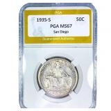 1935-S San Diego Half Dollar PGA MS67