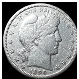 1896-S Silver Barber Half Dollar CLOSELY  UNCIRCU