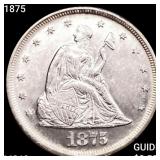 1875 Twenty Cent Piece CHOICE BU