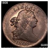 1808 Draped Bust Half Cent CHOICE BU