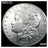 1893-CC Morgan Silver Dollar NEARLY UNCIRCULATED