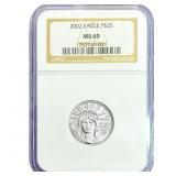 2002 1/4oz Platinum Eagle $25 NGC MS69