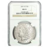 1891-CC Morgan Silver Dollar NGC MS61