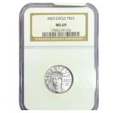 2003 1/4oz Platinum Eagle $25 NGC MS69