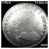 1799/8 13 Star Rev Draped Bust Dollar LIGHTLY CIRC