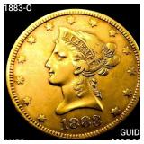 1883-O $10 Gold Eagle CLOSELY UNCIRCULATED