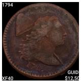 1794 Liberty Cap Large Cent NEARLY UNCIRCULATED