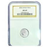 2006 1/10oz Platinum Eagle $10 NGC MS69