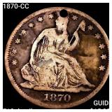 1870-CC Seated Liberty Half Dollar NICELY CIRC