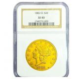1882-CC $20 Gold Double Eagle NGC XF45