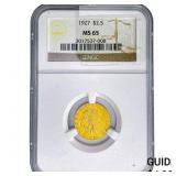1927 $2.50 Gold Quarter Eagle NGC MS65