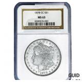 1878-CC Morgan Silver Dollar NGC MS63