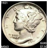 1921 Mercury Dime CHOICE BU