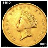 1855-O Rare Gold Dollar CHOICE AU