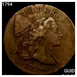 1794 Liberty Cap Large Cent NEARLY UNCIRCULATED