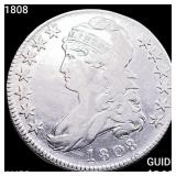 1808 Capped Bust Half Dollar CLOSELY UNCIRCULATED