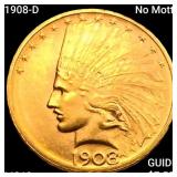 1908-D No Motto $10 Gold Eagle UNCIRCULATED