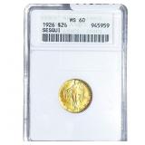 1926 Sesquincentennial $2.50 Gold Quarter Eagle AN