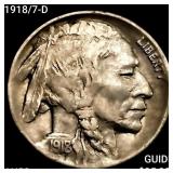 1918/7-D Buffalo Nickel CHOICE AU