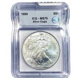 1999 Silver Eagle ICG MS70