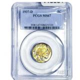 1937-D Buffalo Nickel PCGS MS67