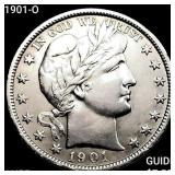1901-O Barber Half Dollar NEARLY UNCIRCULATED