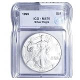 1999 Silver Eagle ICG MS70