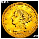 1841-D $2.50 Gold Quarter Eagle UNCIRCULATED