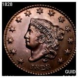 1828 Coronet Head Large Cent CHOICE BU