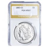 1883-CC Morgan Silver Dollar PGA MS67