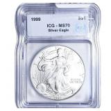 1999 Silver Eagle ICG MS70