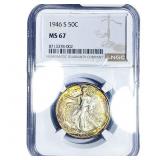 1946-S Walking Liberty Half Dollar NGC MS67