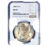 1880-S Morgan Silver Dollar NGC MS67