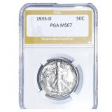 1935-D Walking Liberty Half Dollar PGA MS67