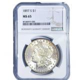 1897-S Morgan Silver Dollar NGC MS65