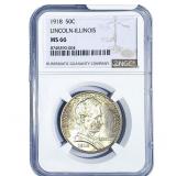 1918 Illinois Half Dollar NGC MS66