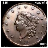 1835 Head of 36 Coronet Head Large Cent UNCIRCULAT