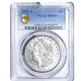 1921-S Morgan Silver Dollar PCGS MS65