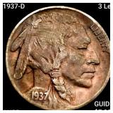 1937-D 3 Leg Buffalo Nickel HIGH GRADE
